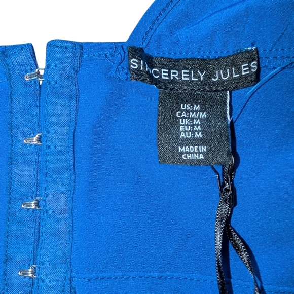 NWT Sincerely Jules Blue V-Neck Bra - Picture 4 of 7
